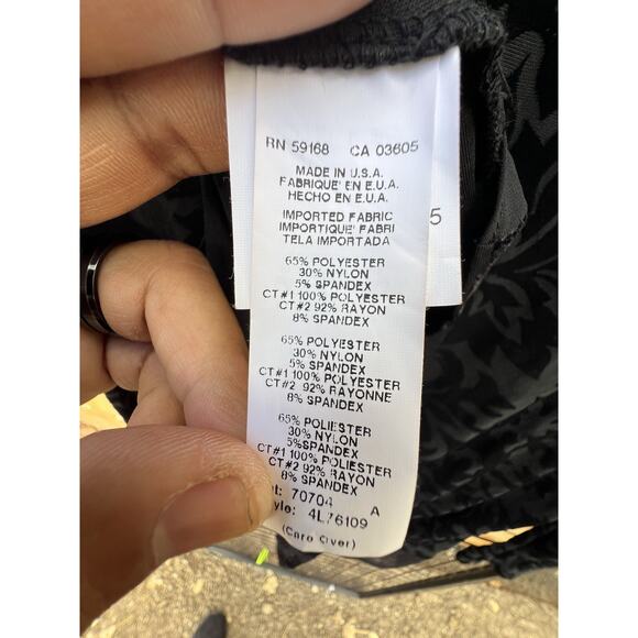 karen kane long-sleeve burnout velvet sheer crossover hem. top Goth Core XS Y2K - Picture 4 of 8